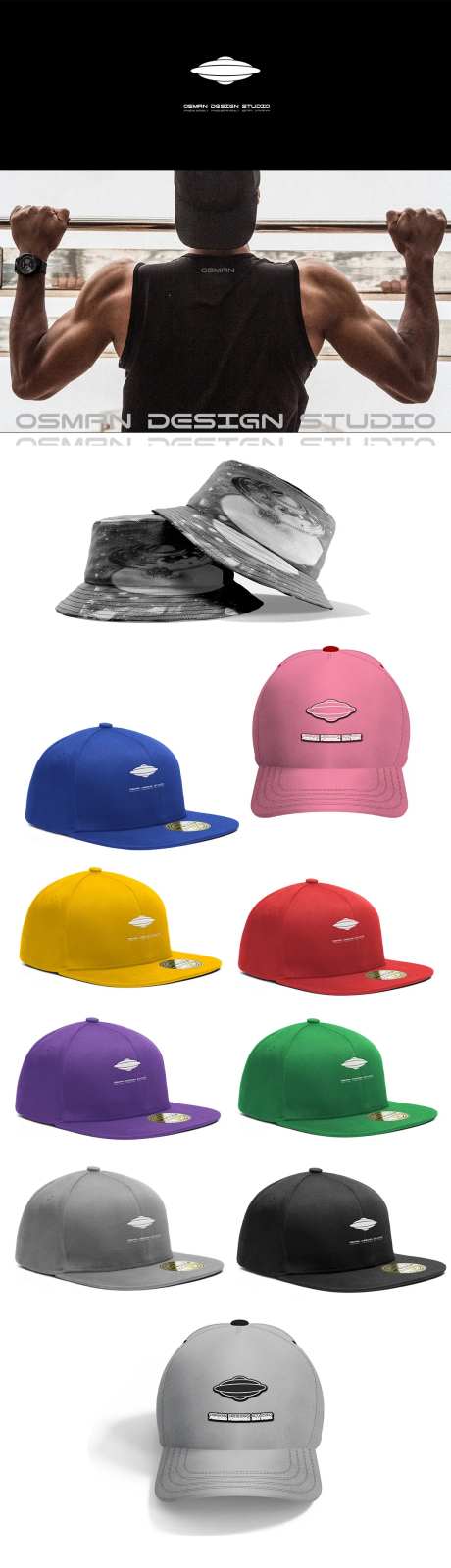 帽子服饰样机合集设计-采灵感-https://www.cailinggan.com/