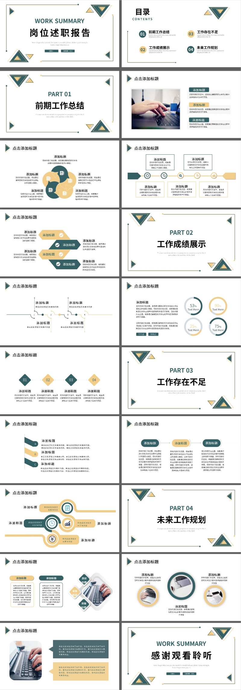 工作述职汇报PPT-采灵感-cailinggan.com
