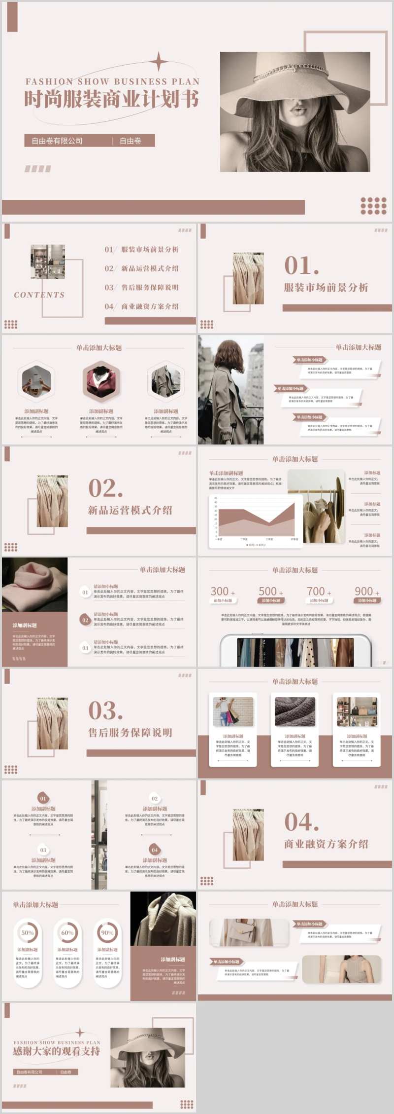时尚服装商业招商项目计划书PPT-采灵感-cailinggan.com