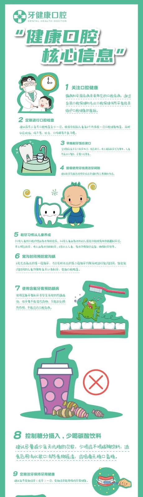 健康口腔核心信息长图-采灵感-https://www.cailinggan.com/
