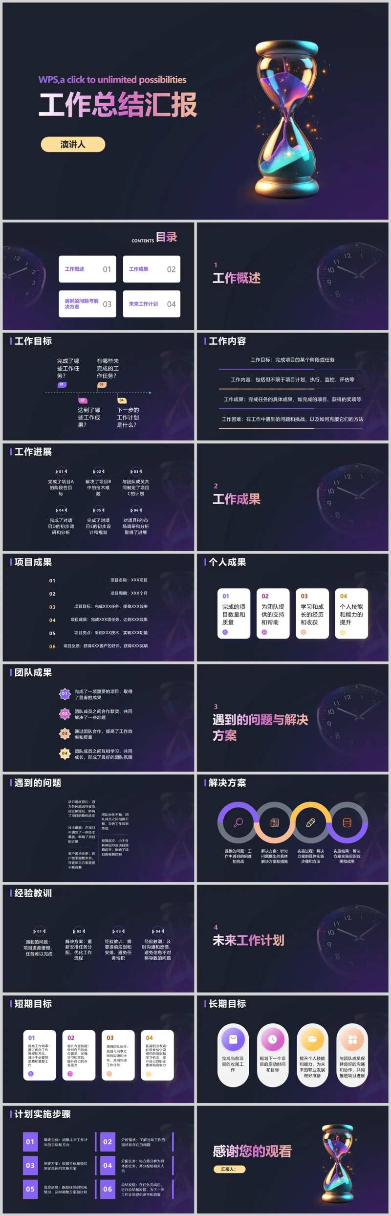 工作总结汇报PPT模板-采灵感-cailinggan.com