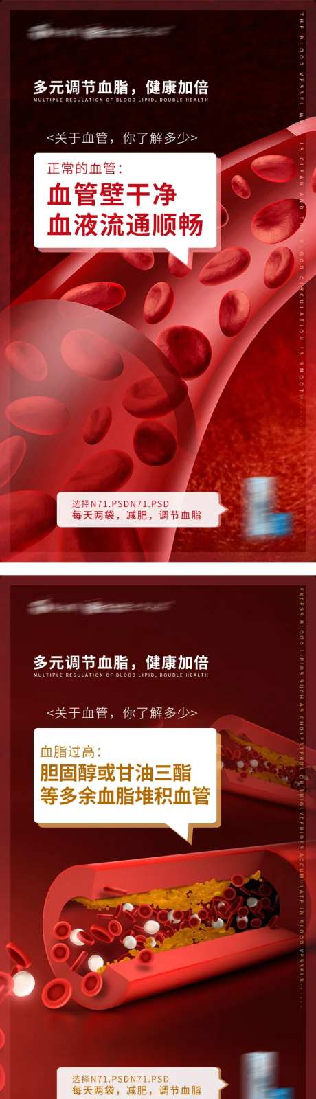 血脂血管系列海报-采灵感-https://www.cailinggan.com/