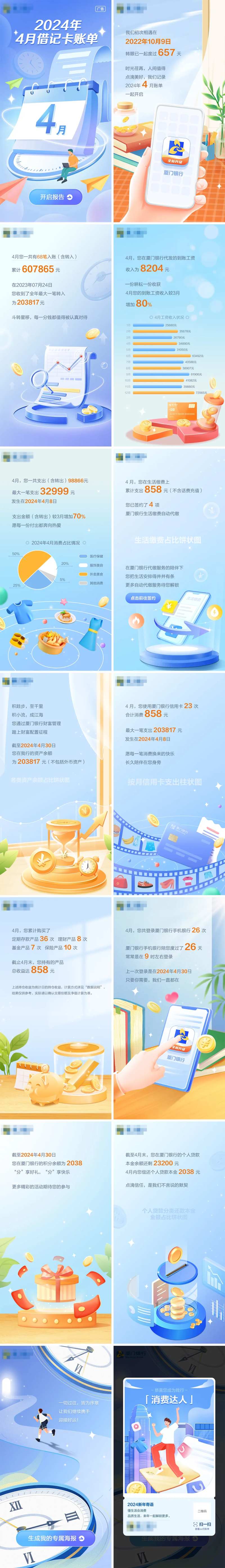 年度月度账单年度报告H5页面-采灵感-cailinggan.com