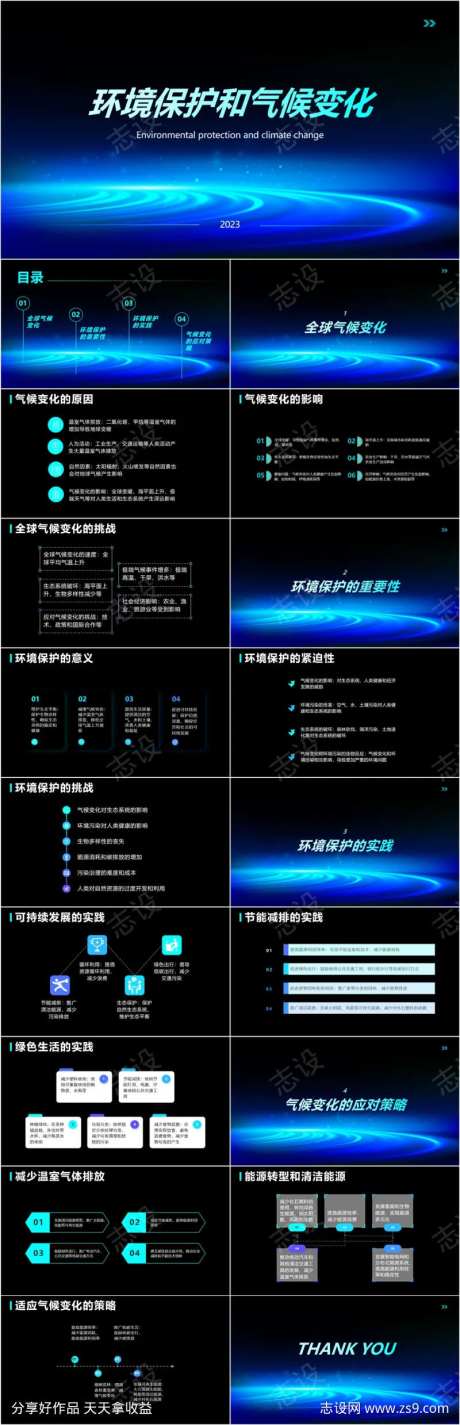 环境保护和气候变化PPT-采灵感-https://www.cailinggan.com/
