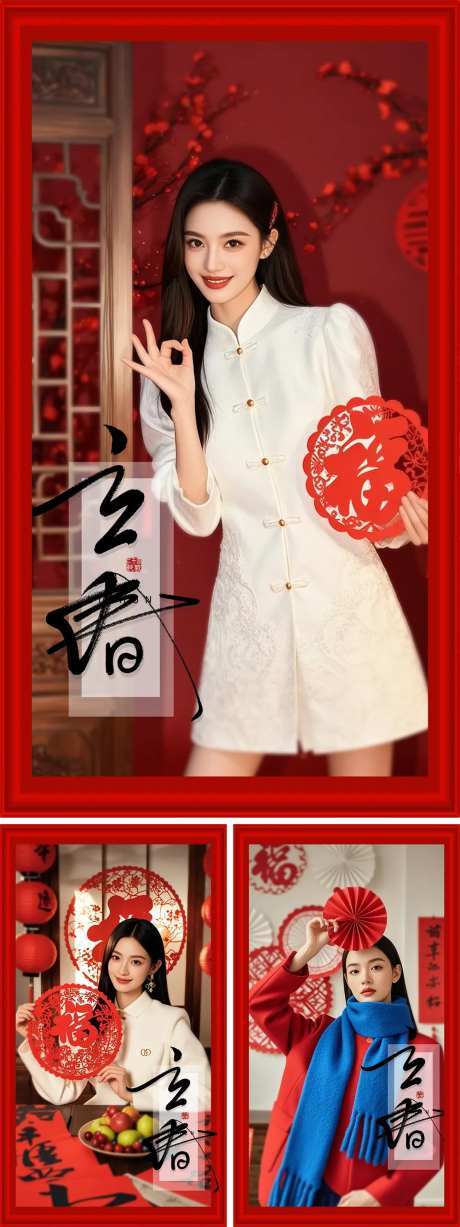 医美早安晨图喜庆系列海报-采灵感-https://www.cailinggan.com/