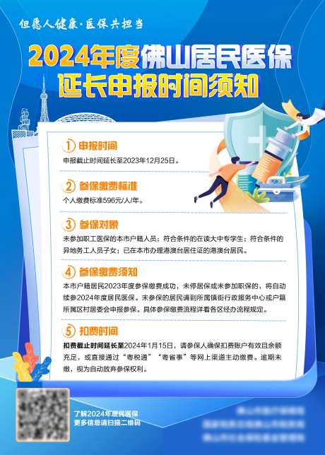 居民医保海报-采灵感-https://www.cailinggan.com/