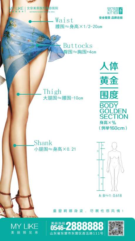 医美整形比例海报-采灵感-https://www.cailinggan.com/