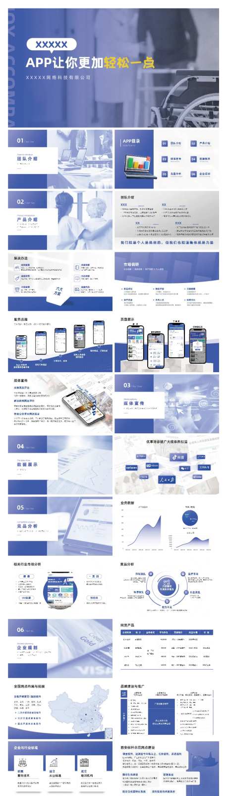 app蓝色产品汇报介绍报告ppt -采灵感-https://www.cailinggan.com/