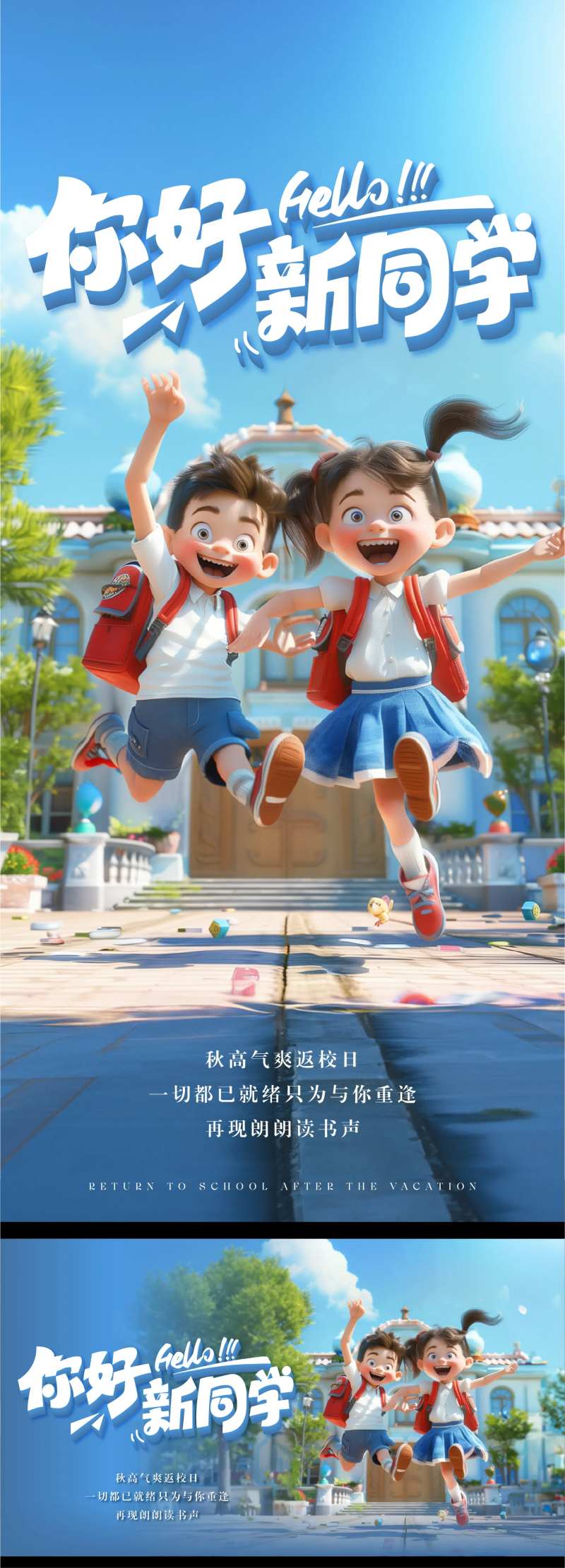 开学返校海报-采灵感-cailinggan.com