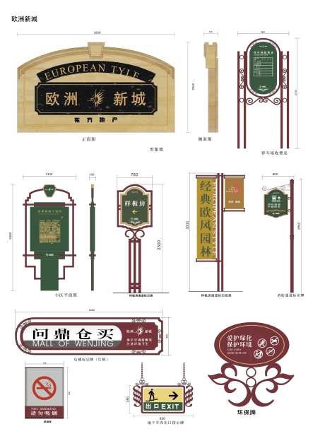 地产欧式导视牌-采灵感-https://www.cailinggan.com/