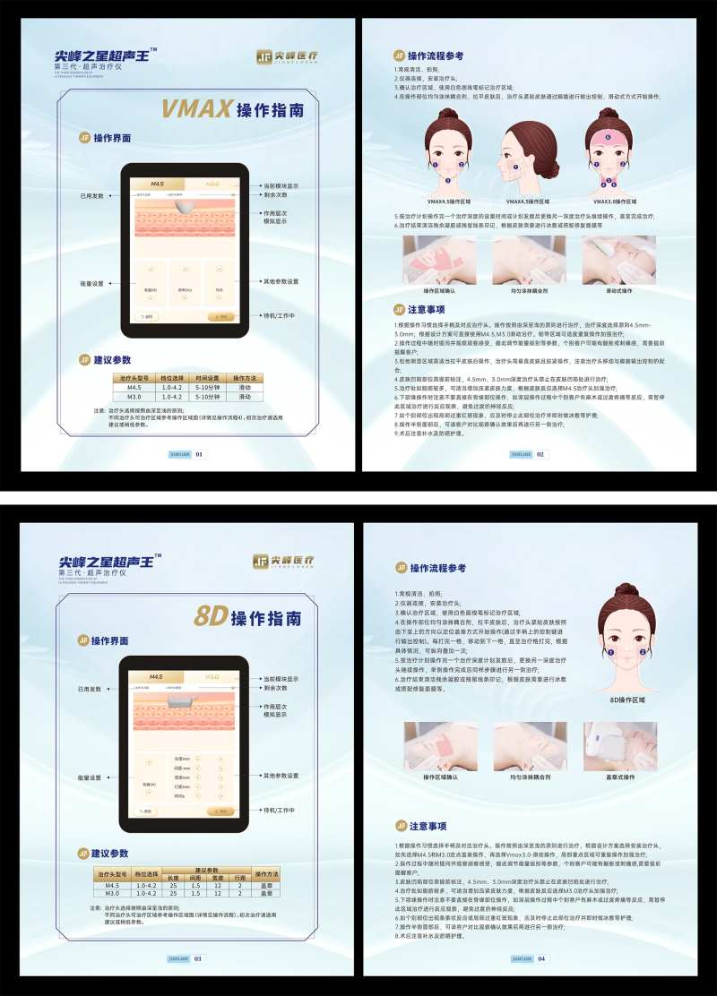 医美整形超声王设备操作指南系列海报-采灵感-cailinggan.com