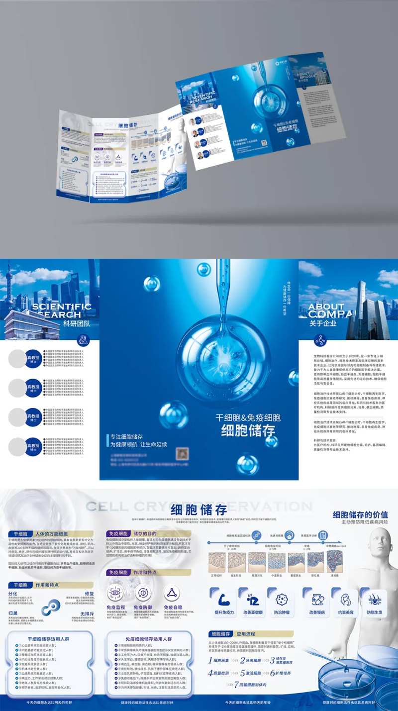 细胞存储折页设计-采灵感-cailinggan.com