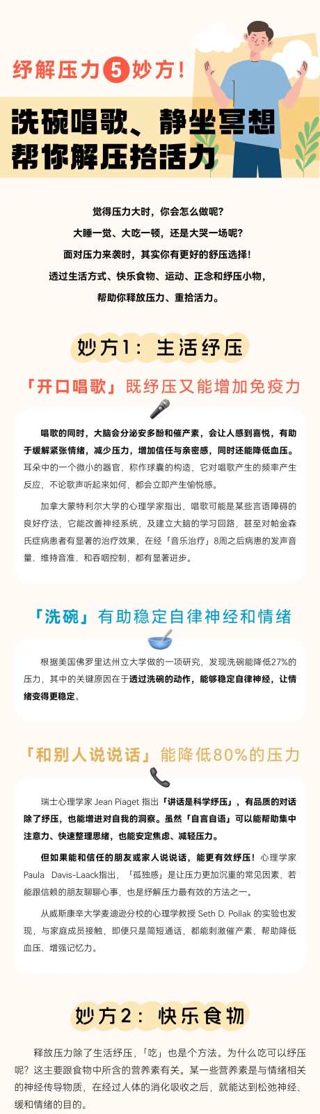 纾解压力科普长图海报-采灵感-https://www.cailinggan.com/