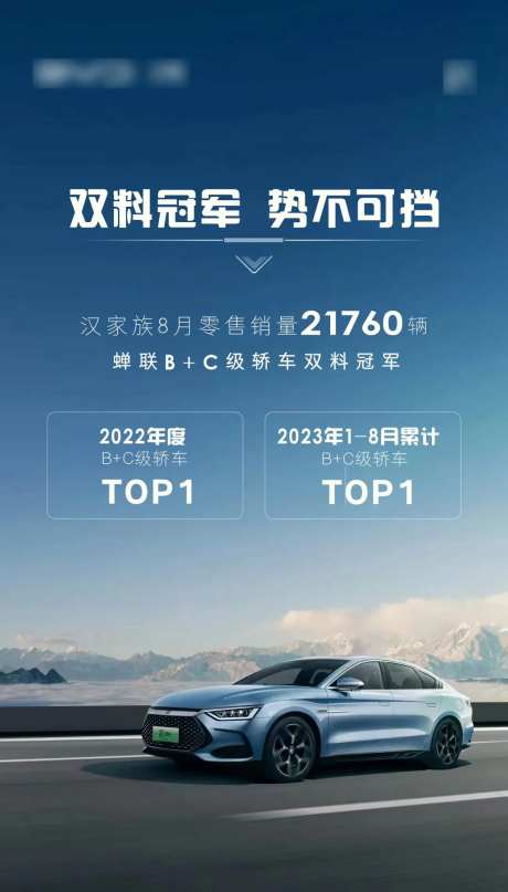蓝色创意简约新能源新生活汽车海报-采灵感-https://www.cailinggan.com/