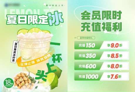 清新柠檬茶宣传单-采灵感-https://www.cailinggan.com/
