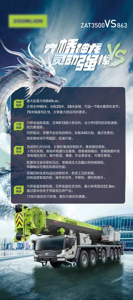 重汽神龙起重机海报-采灵感-https://www.cailinggan.com/