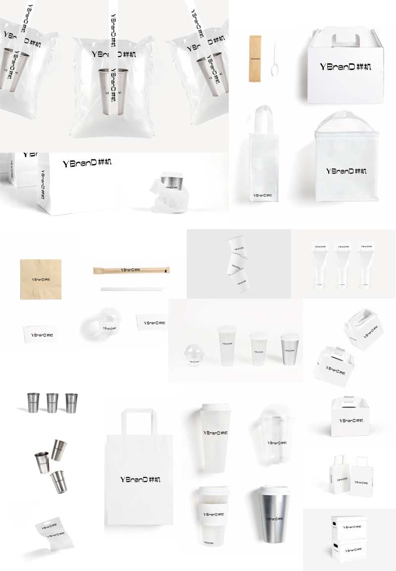 喜茶风极简咖啡奶茶样机贴图-采灵感-cailinggan.com