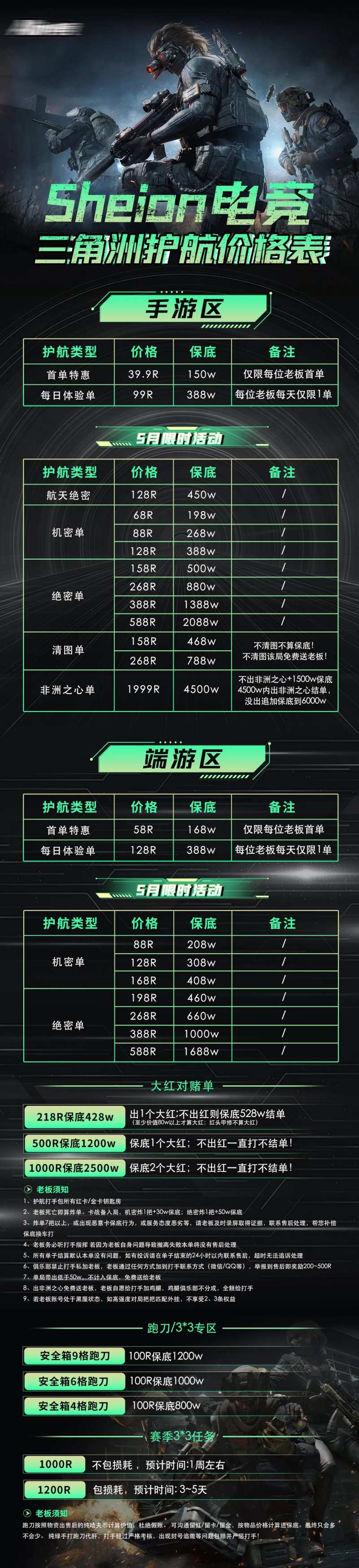 三角洲行动游戏活动陪玩介绍海报长图-采灵感-cailinggan.com