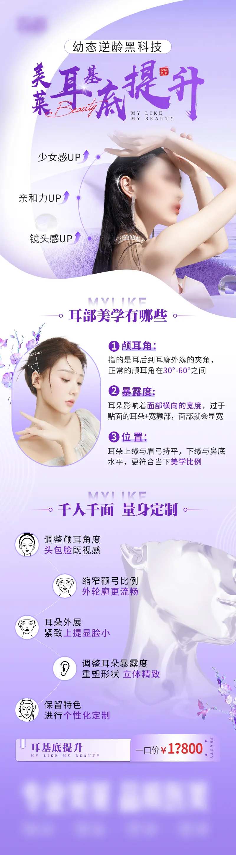 医美耳基底提升抗衰提拉政策活动海报-采灵感-cailinggan.com