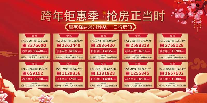 新年钜惠特价房海报展板-采灵感-cailinggan.com