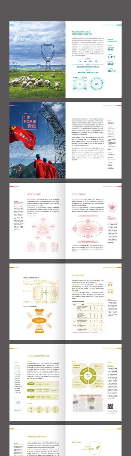 电力公司数据图表企业文化宣传画册-采灵感-https://www.cailinggan.com/