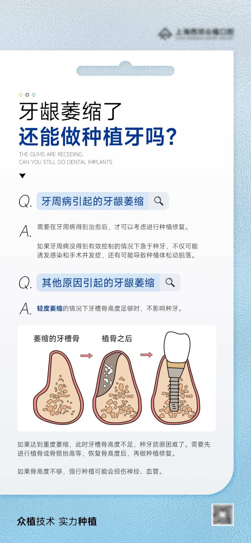 牙龈萎缩种植牙科普海报-采灵感-cailinggan.com