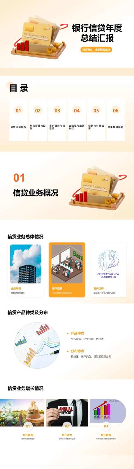 银行信贷年度总结汇报PPT-采灵感-https://www.cailinggan.com/