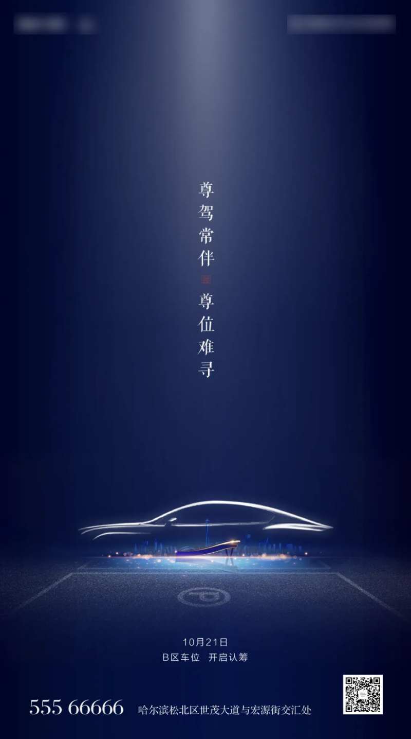 车位价值点简约海报-采灵感-cailinggan.com