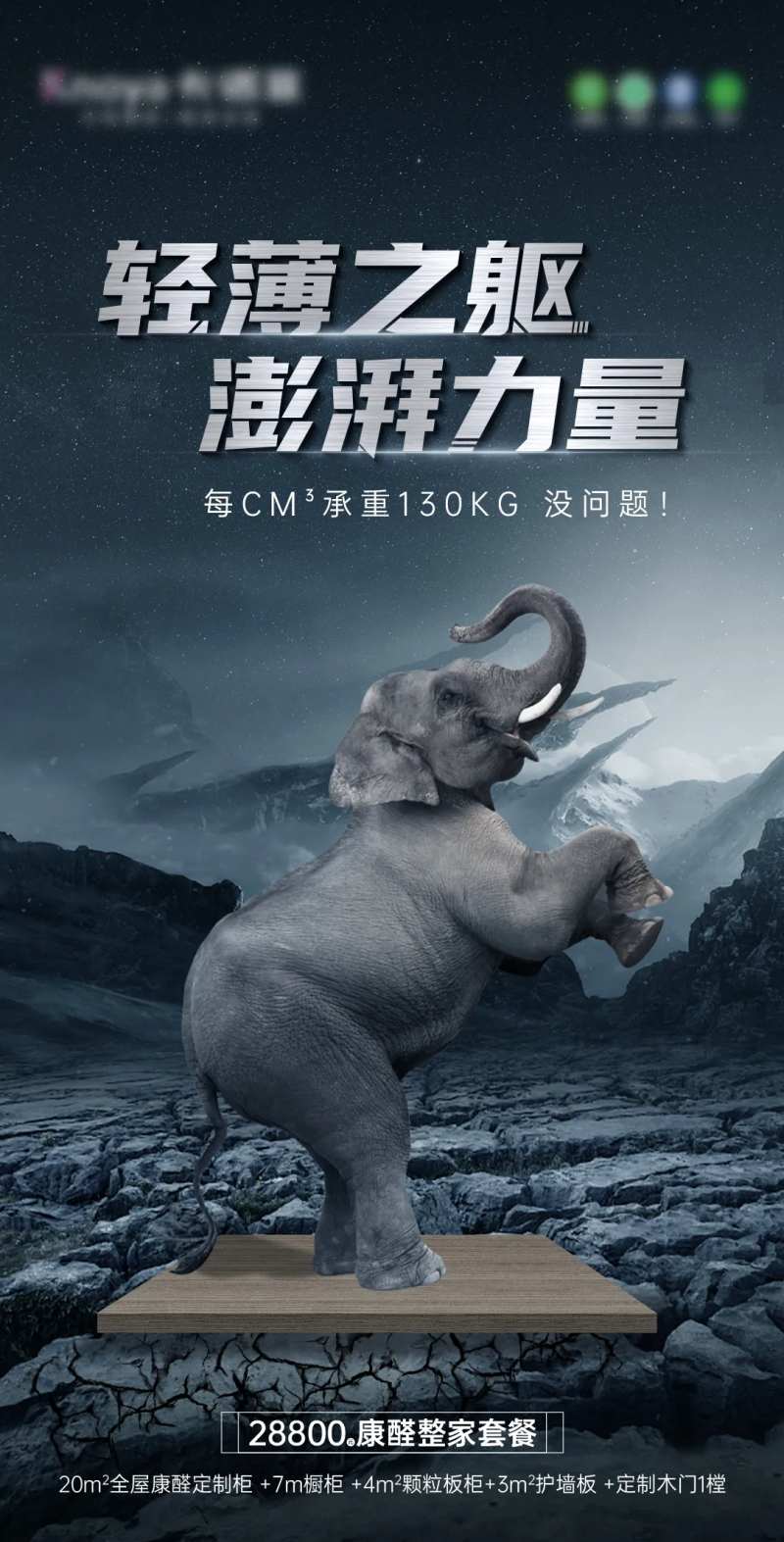 创意大象承重海报-采灵感-cailinggan.com