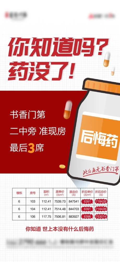 地产后悔药钜惠一口价特价房海报-采灵感-https://www.cailinggan.com/