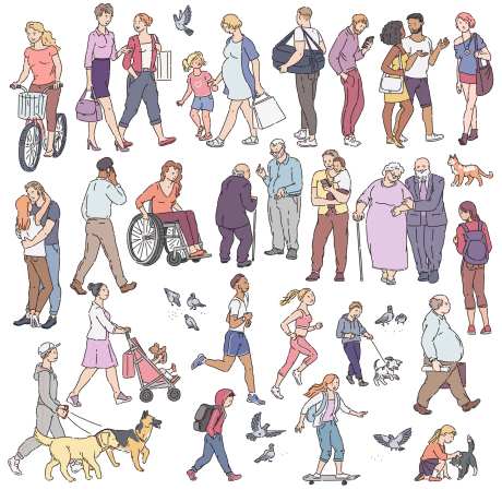 人物插画贴纸-采灵感-https://www.cailinggan.com/