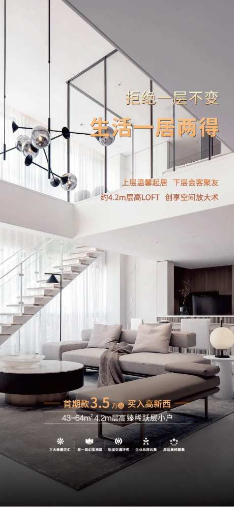 地产跃层加推海报-采灵感-https://www.cailinggan.com/