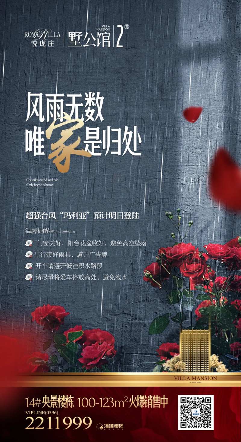 台风雨季微单海报-采灵感-cailinggan.com