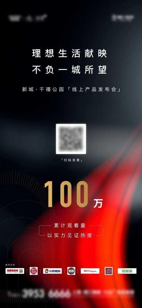 地产观看量海报-采灵感-https://www.cailinggan.com/