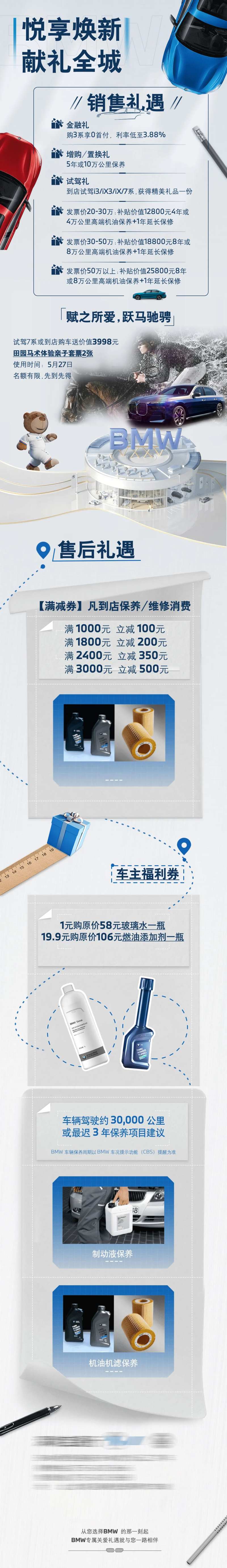 宝马售后保养礼遇政策海报长图-采灵感-cailinggan.com