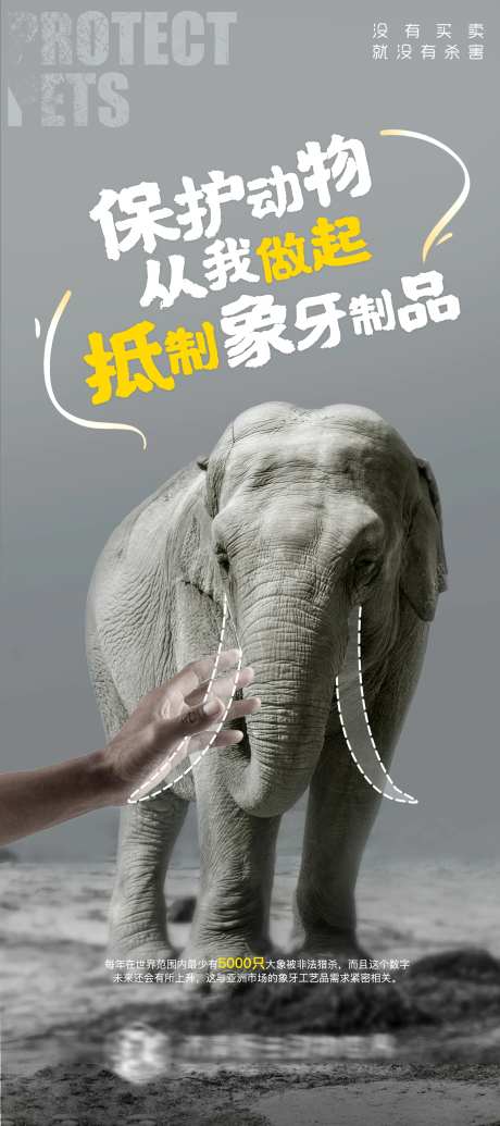 保护动物公益海报-采灵感-https://www.cailinggan.com/