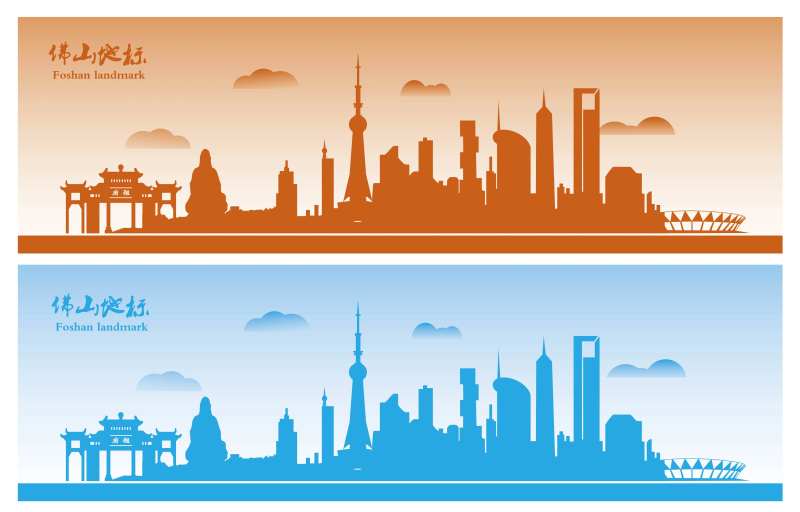 佛山城市建筑矢量文件-采灵感-cailinggan.com