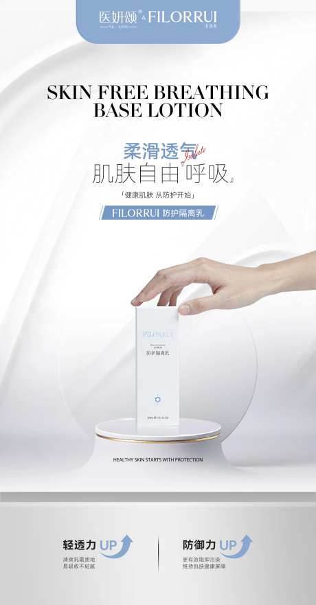 医美隔离乳产品功效海报-采灵感-https://www.cailinggan.com/
