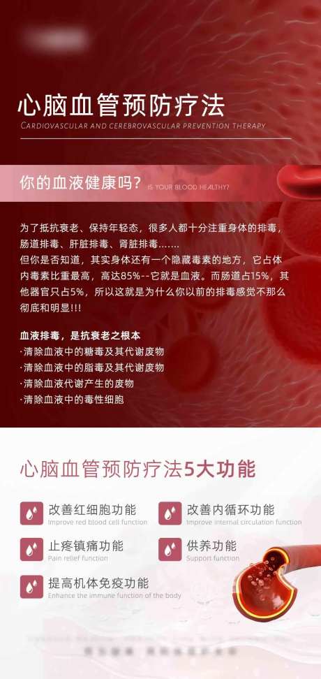 心脑血管预防治疗方法宣传海报-采灵感-https://www.cailinggan.com/