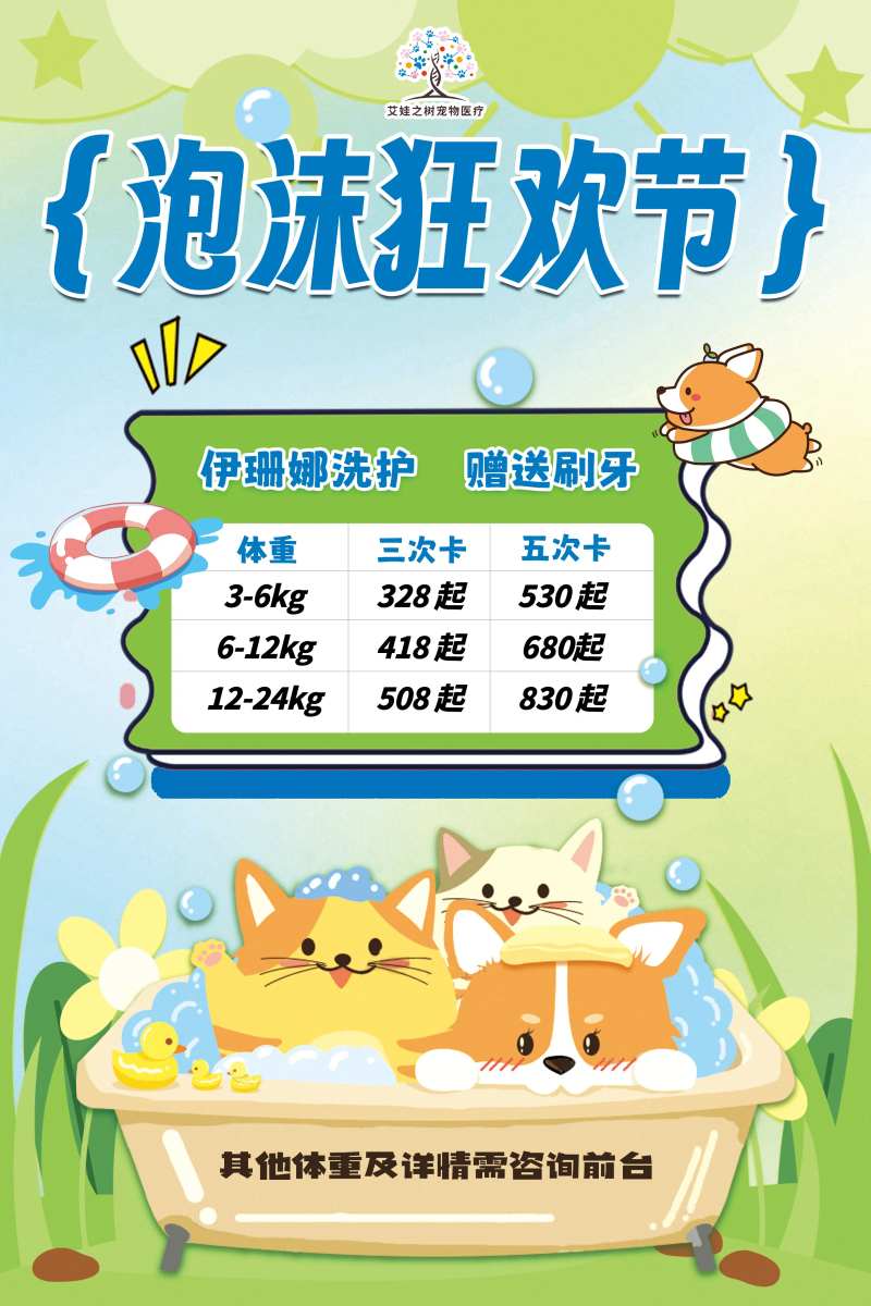 泡沫狂欢节宠物插画海报-采灵感-cailinggan.com