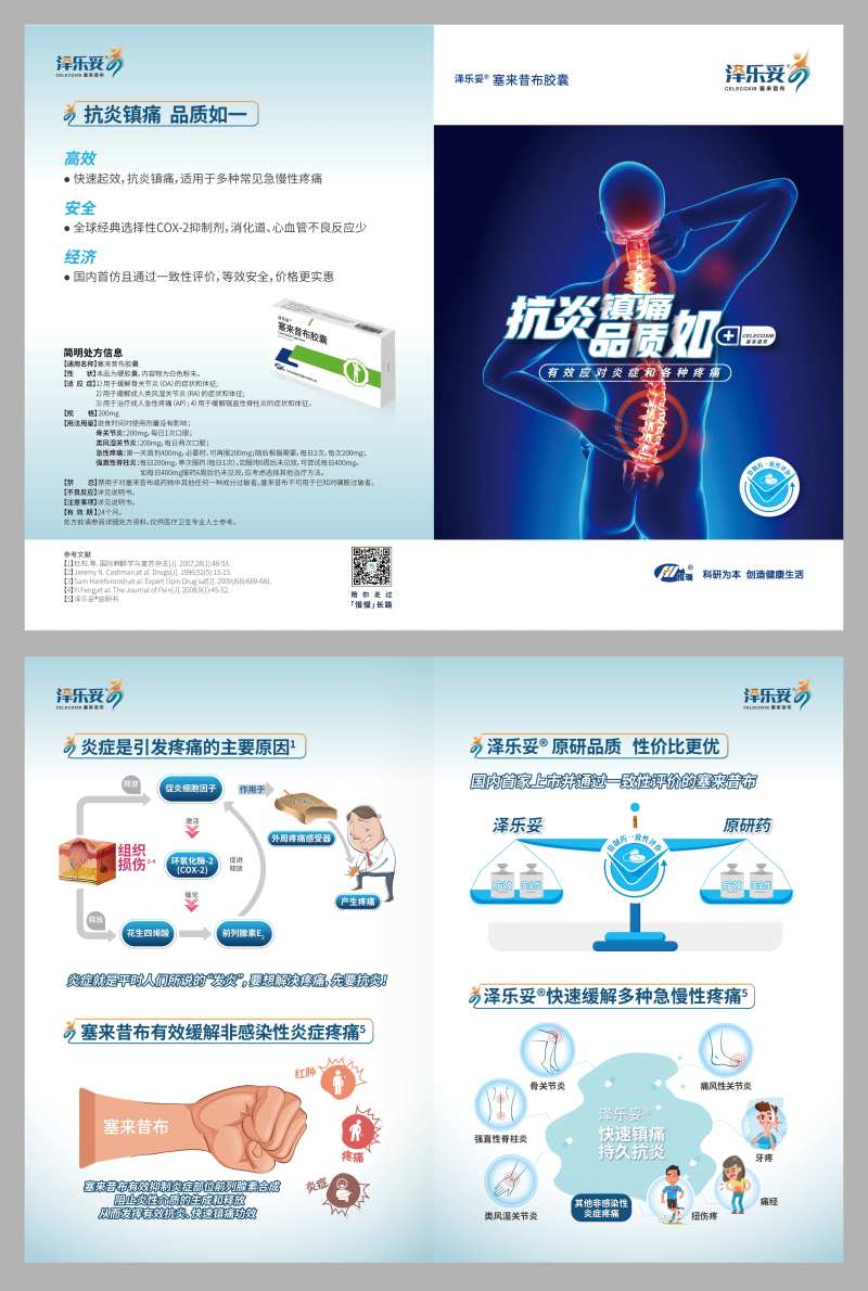 医疗消炎镇痛DM宣传单页-采灵感-cailinggan.com