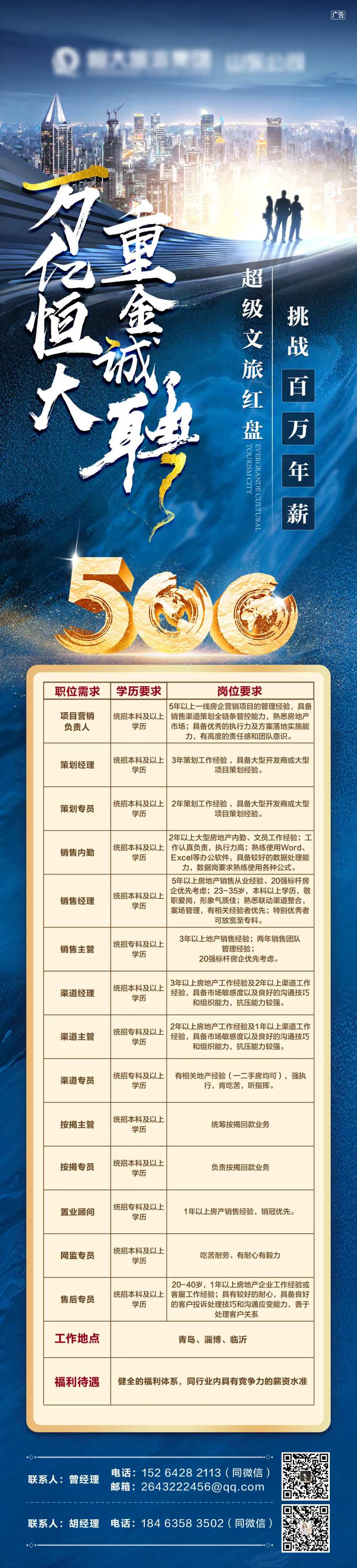 地产招聘质感海报-采灵感-cailinggan.com