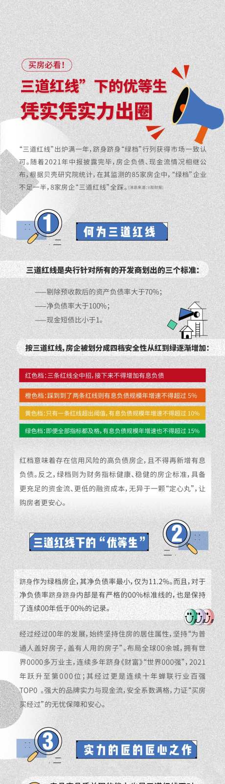 地产优等生红线长图海报-采灵感-https://www.cailinggan.com/