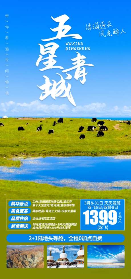 五星青城青海海报-采灵感-https://www.cailinggan.com/