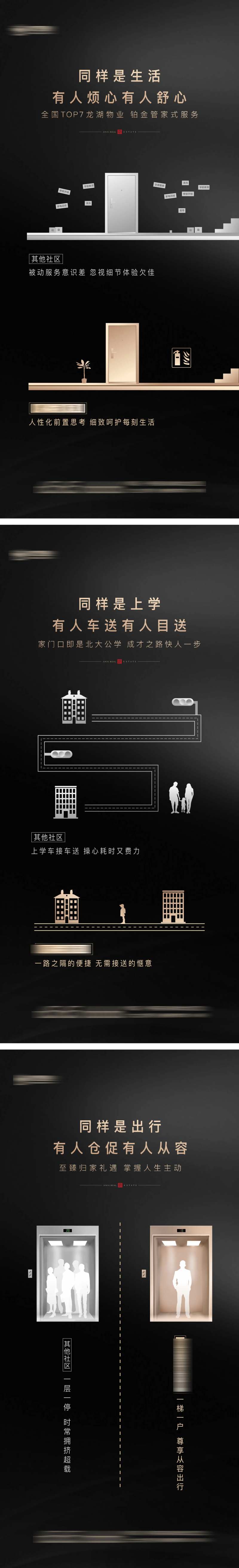一梯一户价值点电梯系列海报-采灵感-cailinggan.com