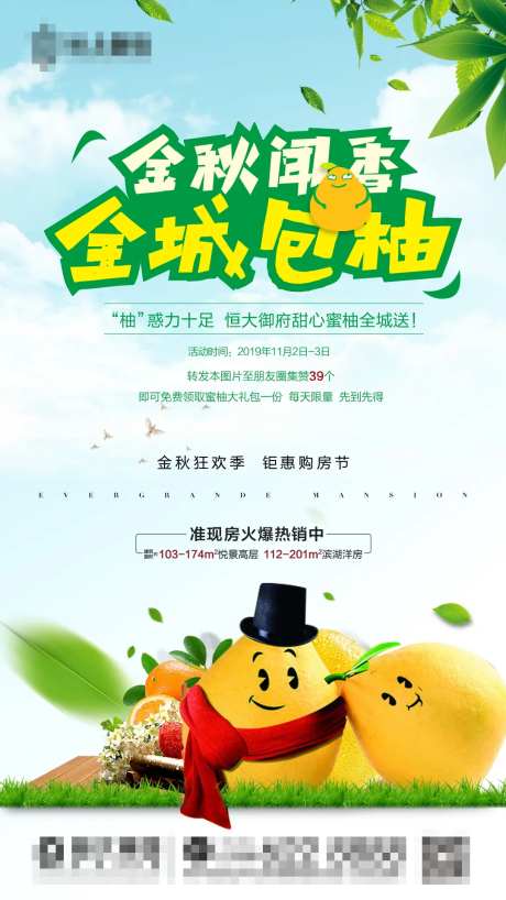 地产柚子海报-采灵感-https://www.cailinggan.com/