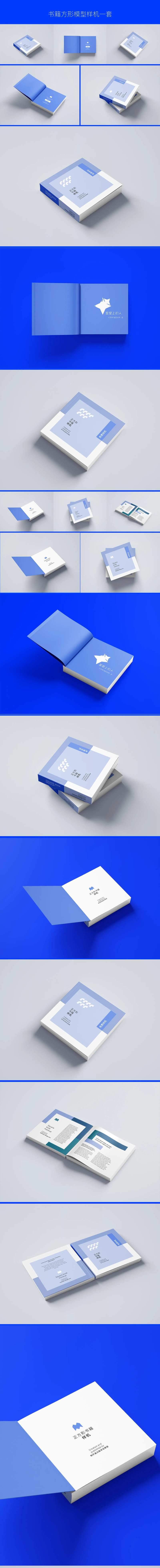 书籍方形模型样机一套-采灵感-cailinggan.com