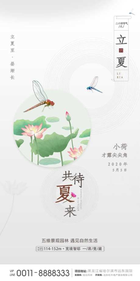 立夏微信移动端海报-采灵感-https://www.cailinggan.com/