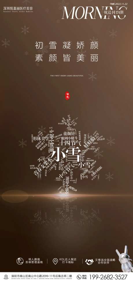 医美小雪海报-采灵感-https://www.cailinggan.com/