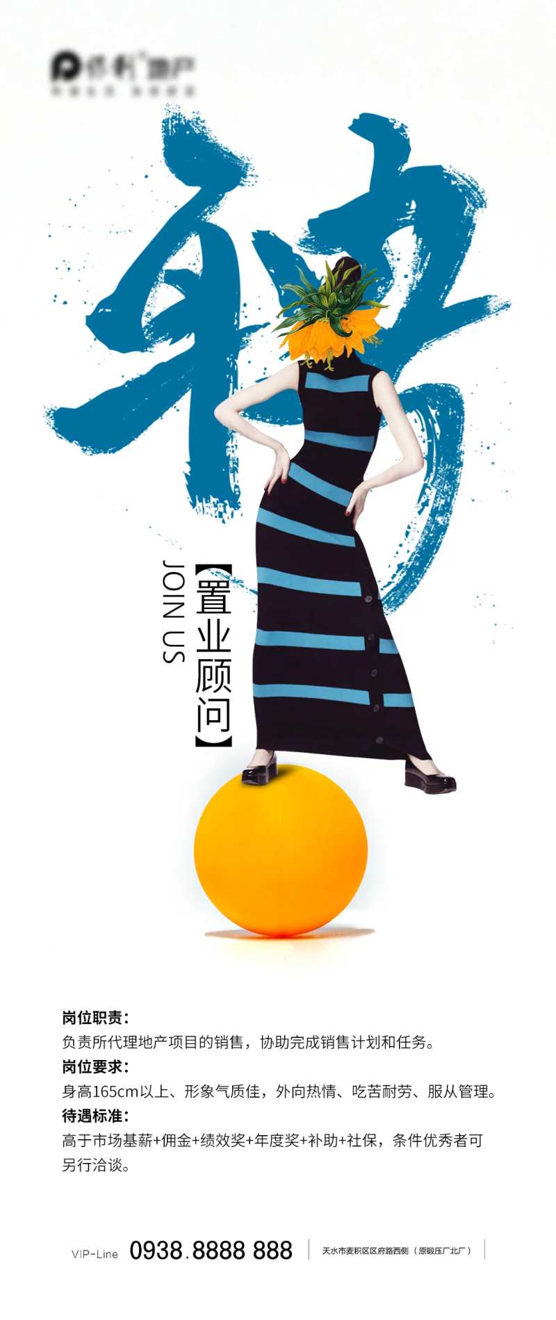 招聘职业顾问海报-采灵感-cailinggan.com